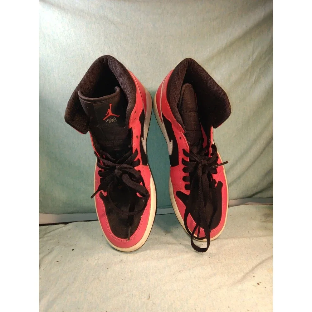 Nike Air Jordan 1 Retro Mid Infrared 23 Black Size 8.5 Sneakers Shoes 554724-061
